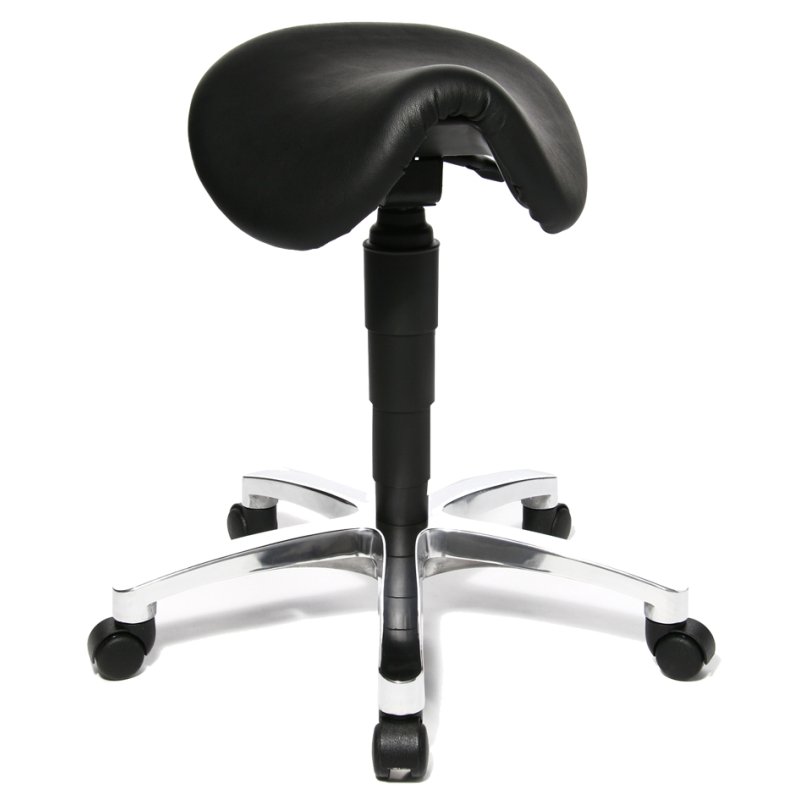 Topstar bureaukruk Bonanza, echt leer, zwart, 500-690 mm
